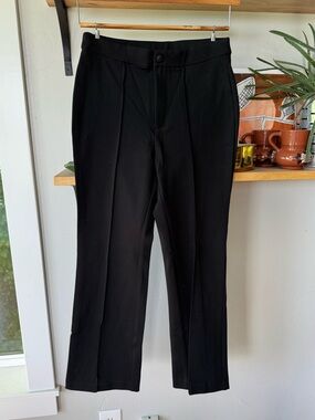 GAP Black Kick Crop Flare Ponte Dress Pants Size 6